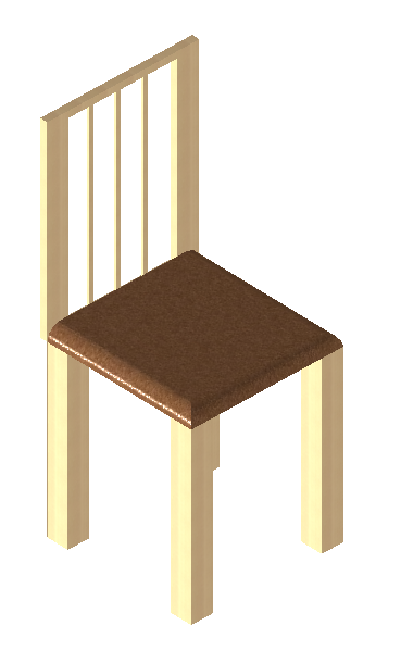 chair with materials added
