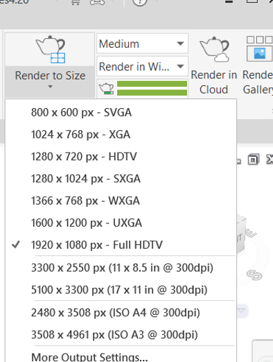 chair render settings